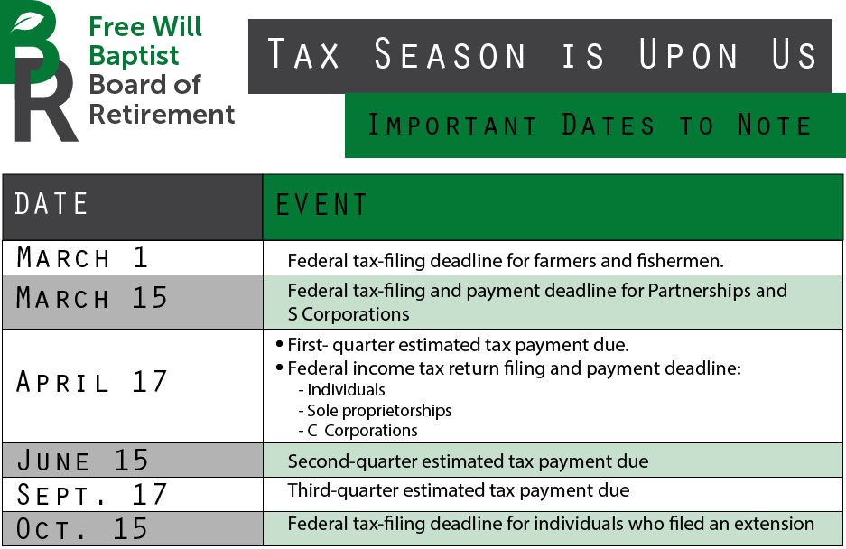 2018 Important Tax Dates (1)